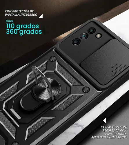Vista 6 de Funda para Nokia G400 5G con [2 unidades] Protector de pantalla de vidrio templado, para Nokia G400 [Grado militar] Armadura protectora, con lente
