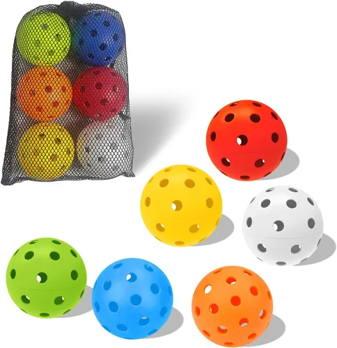 Vista 52 de Paquete de 6 pelotas de pickleball deportivas para exteriores - 40 pelotas de pickleball - Bolas de pickleball de EE. UU. aprobadas por USAPA