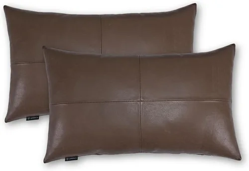 Vista 20 de Funda de almohada rectangular de piel de cordero – Funda de cojín para sofá – Fundas decorativas para sala de estar y dormitorio, caja negra