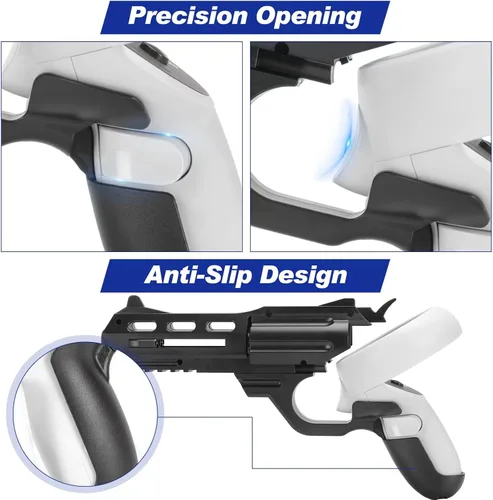 Vista 2 de VR Controller Stock for Oculus Quest 2, Weighted Hard Grips Enhanced VR Games Reality Holding Feels