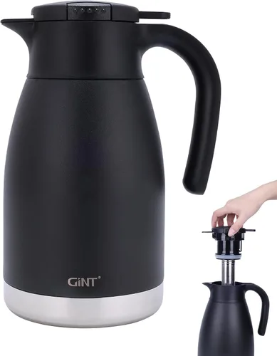 Vista 25 de Jarra térmica para café GiNT de 1L / 34Oz, jarras de café de acero inoxidable aisladas para mantener caliente/Jarra térmica de vacío de doble pared