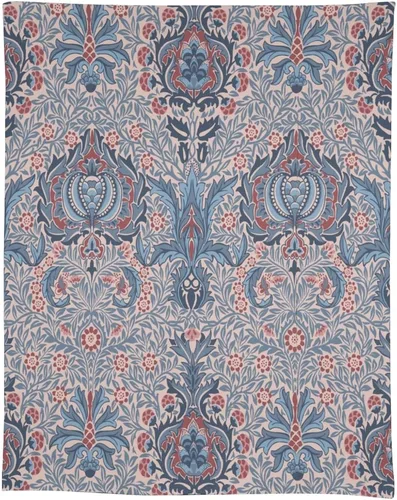 Vista 75 de Mantel Floral Retro de Pájaros, Diseño Original Bohemio William Morris Estampado Cubierta de Mesa para Hogar Picnic Fiesta Comedor Cocina William