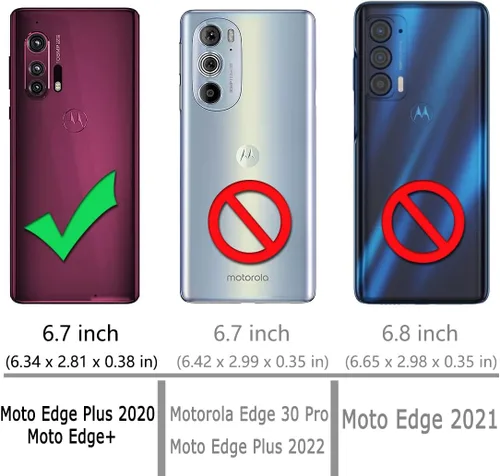 Vista 2 de Osophter Funda protectora de goma TPU flexible para Moto Edge Plus para Motorola Moto Edge+ (Negro)