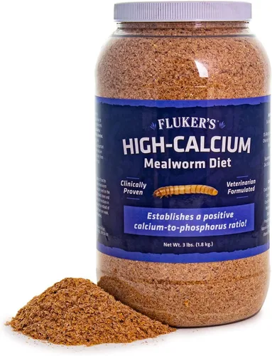 Vista 3 de Fluker's Dieta de gusanos de harina alta en calcio, se puede utilizar como un alimento o ropa de cama que carga el intestino, 6 onzas