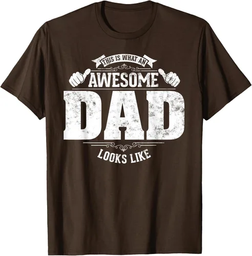 Vista 6 de This is what a awesome dad looks like vintage style design T-Shirt, Negro