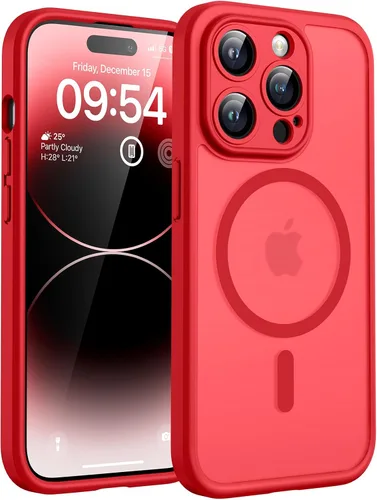 Vista 122 de TOCOL Funda para iPhone 11, compatible con Magsafe, protección completa de cámara, imanes integrados, protección contra caídas, funda translúcida