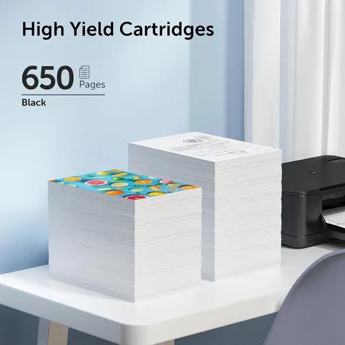 Vista 2 de Cartucho de tinta negra 61XL para HP Ink 61 XL, reemplazo para HP61 HP61XL, 2 unidades para Envy 4500, 5530, 4502, 4501, 5535, OfficeJet 4630, 4635