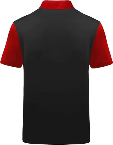 Vista 3 de ZITY Camisa de golf para hombre, manga corta, deportiva, absorbe la humedad, con estampado de rendimiento, camisa polo de golf para hombre, camiseta