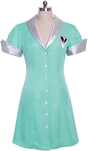 Vista 2 de Fortunehouse Roswell Crashdown Cosplay Costume Liz Parker Cafe Waitress Maid Dress Costume