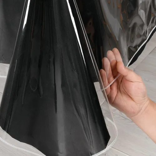 Vista 12 de Hiasan - Mantel rectangular de plástico transparente 100% impermeable, a prueba de aceite, resistente a las manchas, lavable, protector de mesa