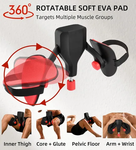 Vista 3 de Entrenador de muslos ajustable Kegel Master Trainer con bandas de resistencia, entrenador de suelo pélvico, muslo y cadera para hombres y mujeres