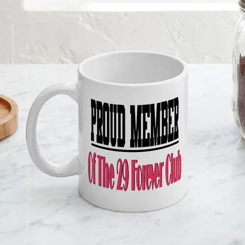 Vista 3 de CafePress 29 Forever Club Mug Taza de café de cerámica de 11 oz (11.0 fl oz)