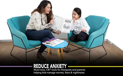 Vista 6 de Libro de ejercicios de ansiedad para niños y adolescentes para ayudar con la fobia, malos sueños, pensamientos desagradables Libros de ansiedad