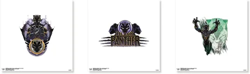 Vista 6 de Trends International Gallery Pops Marvel - Pantera Negra - Máscara de arte de pared (paquete de 3)