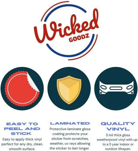 Vista 3 de Wickedgoodz Divertida calcomanía de vinilo de cangrejo – Adhesivo para parachoques de playa – para laptops, vasos, ventanas, coches, camiones paredes