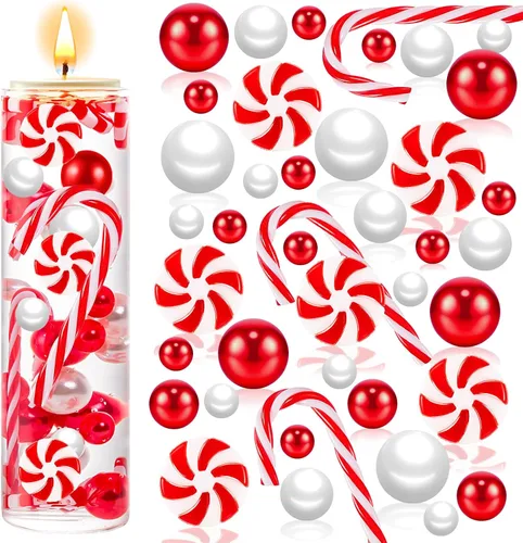 Vista 9 de 100 piezas de relleno de jarrón de Navidad, rellenos de jarrón flotante de nieve azul y blanca para centros de mesa y decoración 100 azul y blanco