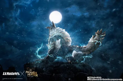 Vista 8 de TAMASHII NATIONS - Monster Hunter World Iceborne - Figura de acción Zinogre, Bandai Spirits S.H.MonsterArts