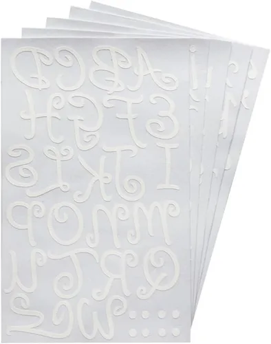 Vista 6 de Magfok Letras termoadhesivas de 1.5 pulgadas para transferencia en mayúsculas y minúsculas, 5 hojas (negro)