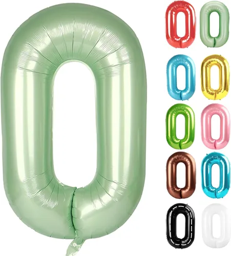 Vista 70 de Globo negro del número 0 de 40 pulgadas – globo número 0, decoraciones