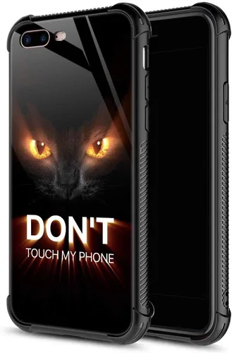 Vista 22 de ZHEGAILIAN Funda compatible con iPhone 7P/8P, AK 47, carcasa de munición para ametralladora AK 47, parte trasera de vidrio templado + funda
