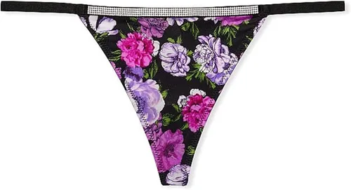 Vista 3 de Victorias Secret Muy sexy Bombshell Rhinestone Shine - Panty de color negro floral Negro Floral