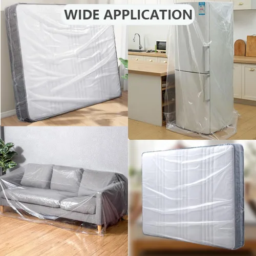 Vista 7 de Plastic Mattress Bag for Moving Storage, Mattress Protector Cover ,Mattress Bag for Disposal (King)