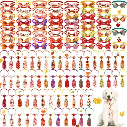 Vista 11 de Eccliy 120 piezas de pajarita de perro de Navidad a granel, decoración de Bonito estilo.