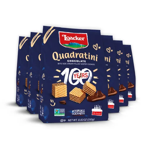 Vista 25 de Loacker Quadratini - Obleas de yogur de arándano de tamaño pequeño