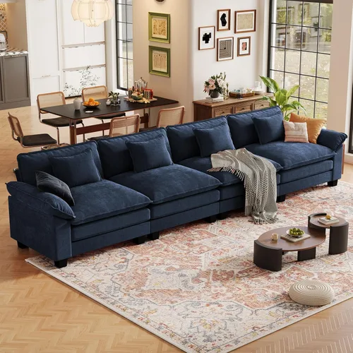 Vista 42 de CDCASA Silla de acento de gran tamaño de 50'' con otomana Asiento extra ancho y profundo estilo sofá nube para sala de estar, dormitorio, rincón