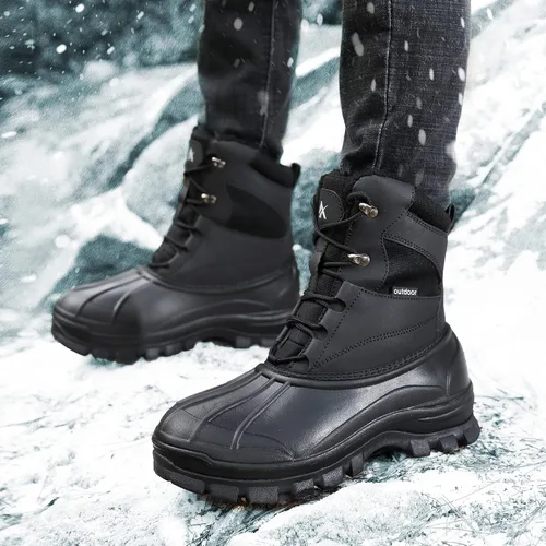 Vista 6 de UPSOLO Mens Duck Boots Winter Snow Boot Waterproof Insulated Anti-Slip Fully Fur Lined Casual Lightweight