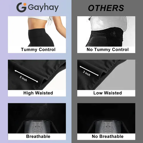 Vista 2 de 3 Pack Yoga Shorts - 3" Spandex High Waisted Volleyball Booty Shorts for Women Soft Tummy Control Dance Biker
