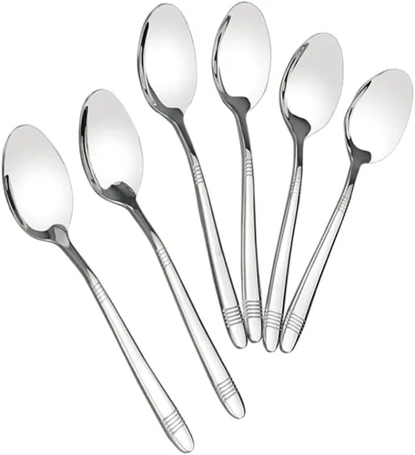 Vista 7 de Begale Cucharas de postre de acero inoxidable de 12 piezas, cuchara pequeña