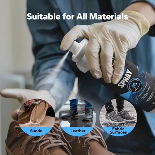 Vista 3 de Spray protector para zapatos CleanCrown (160ml), spray protector para ante y cuero, impermeabilizante y protector contra manchas para zapatos