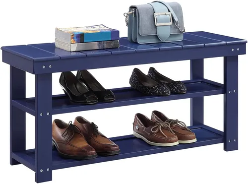 Vista 5 de Convenience Concepts Oxford Utility - Banco para vestíbulo, color azul cobalto