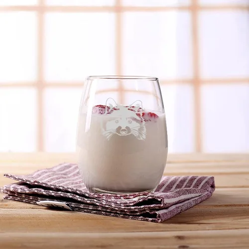 Vista 4 de Racoon Copas de vino sin tallo grabadas divertidas, gran regalo para mujeres u hombres, cumpleaños, jubilación y día de la madre, 17 onzas