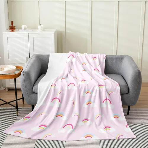 Vista 12 de jejeloiu Cute Mushroom Decor Plush Throw Blanket, For Kids Boys Girls 40"x50" Botanical Plants All Season,Bed Blanket Cartoon Mushrooms Flannel