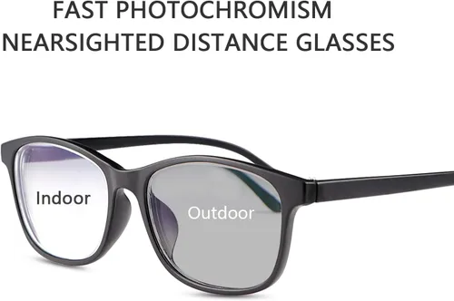 Vista 6 de Gafas Fotocrómicas de Transición para Hombres Mujeres Miopía Short Sighted Eyewear Anit UV400 Gafas de sol