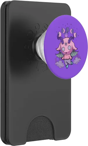 Vista 8 de Pastel Goth Kawaii Baphomet Anime Creepy Cute Pink PopSockets púrpura intercambiable PopGrip