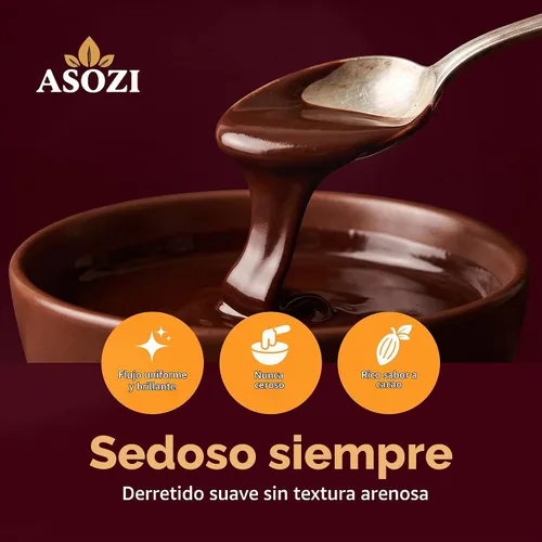 Vista 6 de Obleas de chocolate negro prémium para derretir 5 libras, perfectas para hornear, dulces, trufas, postres y barras de chocolate virales Dubai