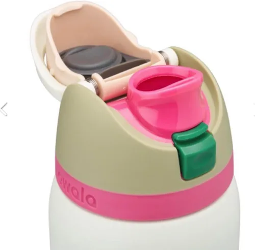 Vista 2 de Owala Botella de agua de acero inoxidable con tapa abatible, Mint Alpine Sport, 32 onzas