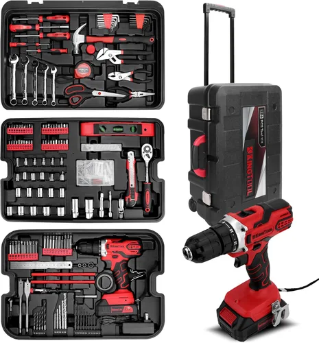 Vista 10 de KingTool Kit de herramientas de reparación para el hogar - 149 piezas, juego básico de herramientas de reparación para el hogar, juego