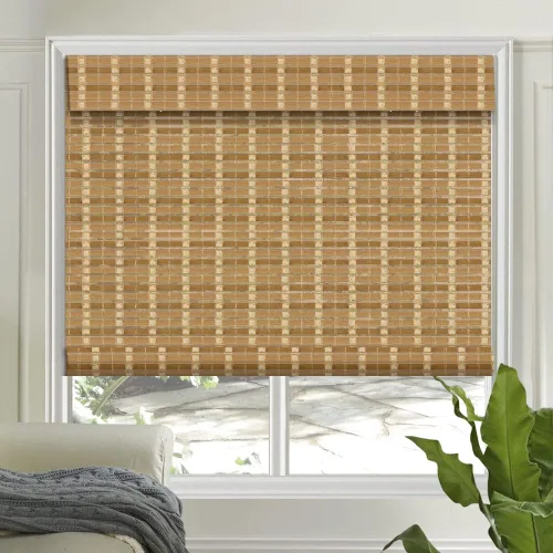 Vista 15 de LETAU - Cortinas de madera para ventanas con cenefa, filtran la luz