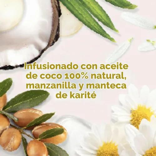 Vista 2 de Suave Crema de mantequilla rizadora para cabello rizado y rizado, con aceite de coco 100% natural, manzanilla y manteca de karité, sin parabenos