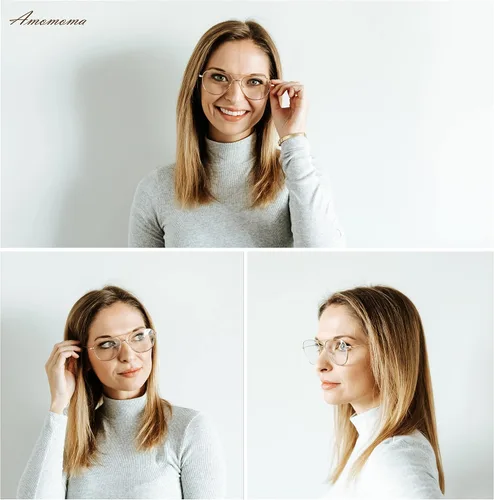 Vista 2 de Paquete de 3 lentes de lectura retro estilo aviador para hombres y mujeres, diseño cuadrado de moda, bloqueo de luz azul, para lectura