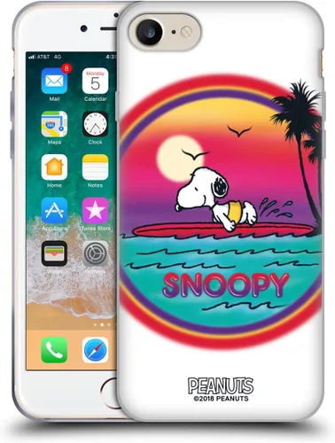 Vista 70 de Head Case Designs Funda de gel con licencia oficial de Peanuts Beach Surf Snoopy Boardwalk Airbrush [protección de grado militar] compatible
