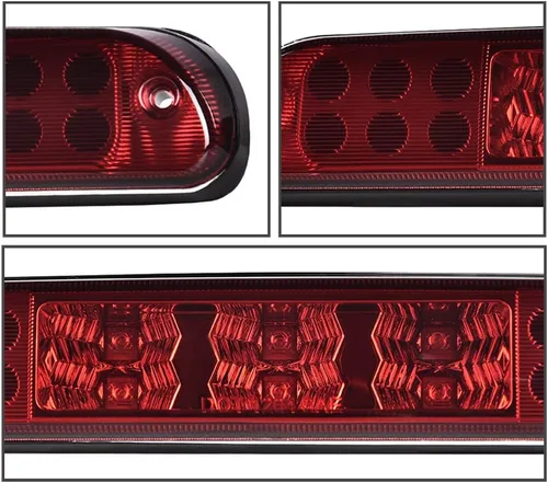 Vista 5 de Tercera luz de freno trasera LED lámpara de cola de carga compatible con Ford F250 F350 F450 F550 Super Duty 1999-2015 Lente roja Partes inferiores