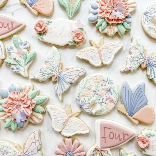 Vista 7 de Juego de 3 cortadores de galletas de mariposa, cortador de acero inoxidable para fiestas temáticas, baby shower, boda, primavera, vacaciones