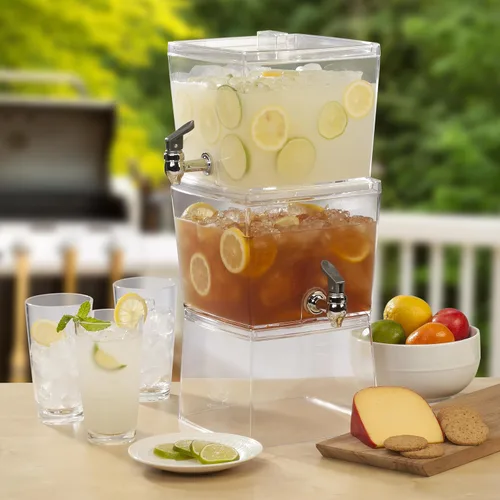 Vista 2 de CreativeWare Dispensador de bebidas apilable de 2 unidades de 1.5 galones