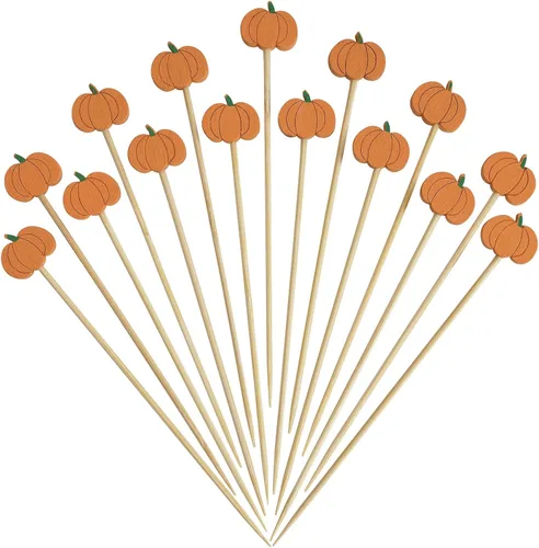 Vista 13 de Minisland Palillos de cóctel de hojas de piña de sandía mixtos, palillos de bambú de 4.7 pulgadas de largo para aperitivos, comida hawaiana