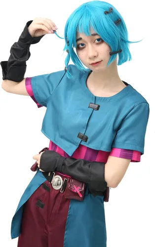 Vista 4 de DAZCOS Disfraz de anime para mujer con bolsa de cintura para Halloween